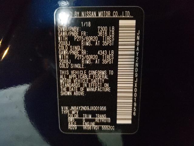 2018 NISSAN ARMADA SV JN8AY2ND9JX001956