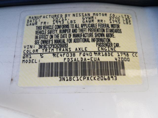 2012 NISSAN VERSA S 3N1BC1CPXCK206893
