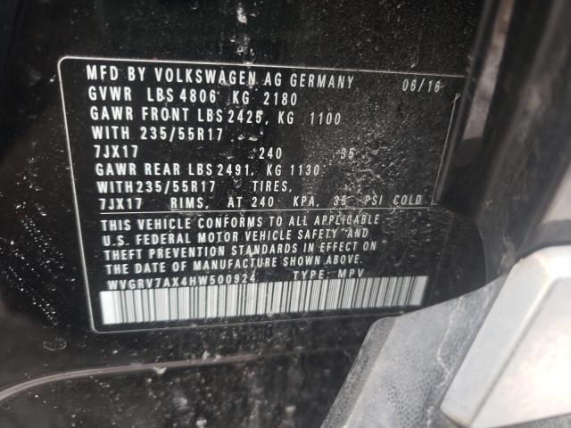 2017 VOLKSWAGEN TIGUAN WOL WVGRV7AX4HW500924