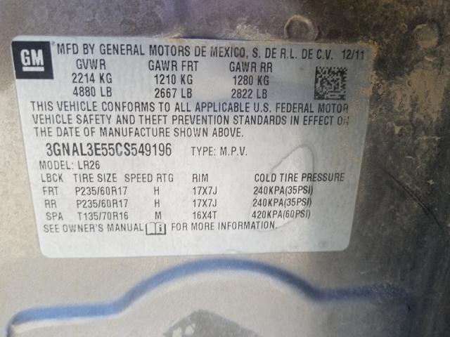 2012 CHEVROLET CAPTIVA SP 3GNAL3E55CS549196