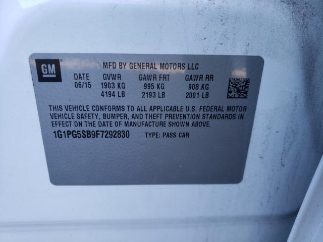 2015 CHEVROLET CRUZE LTZ 1G1PG5SB9F7292830