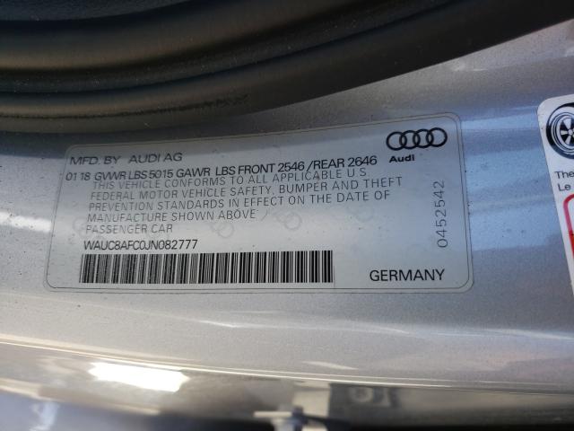 2018 AUDI A6 PREMIUM WAUC8AFC0JN082777