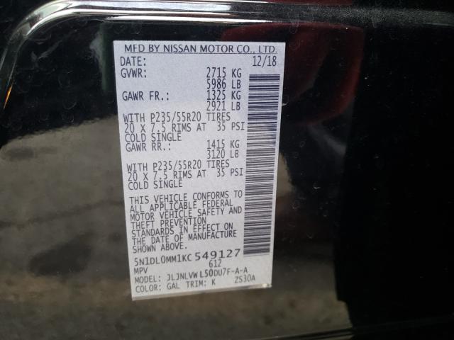 2019 INFINITI QX60 LUXE - 5N1DL0MM1KC549127