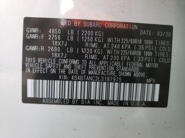 2020 SUBARU OUTBACK LI - 4S4BTANC2L3187975
