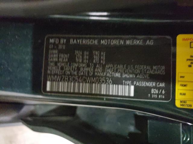 2012 MINI COOPER COU WMWZB3C54CWM03536