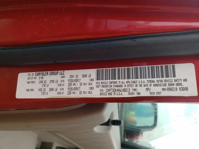 2010 DODGE NITRO SE 1D4PT2GK4AW108213