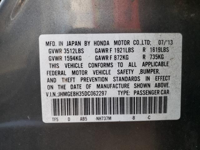 2013 HONDA FIT JHMGE8H35DC062297