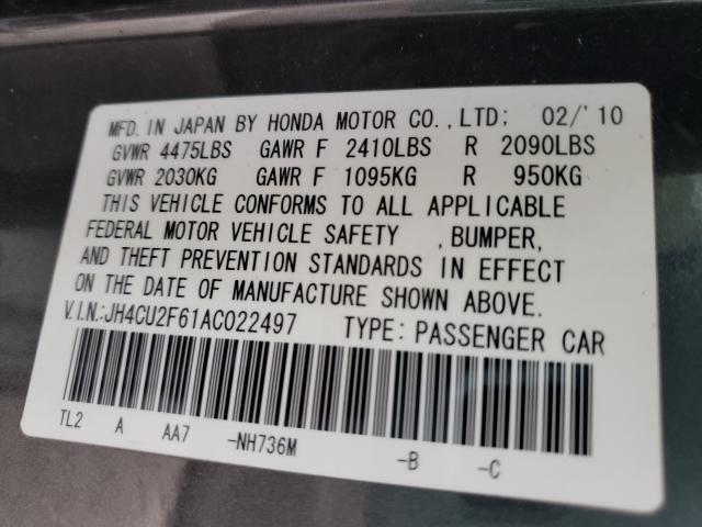 2010 ACURA TSX JH4CU2F61AC022497