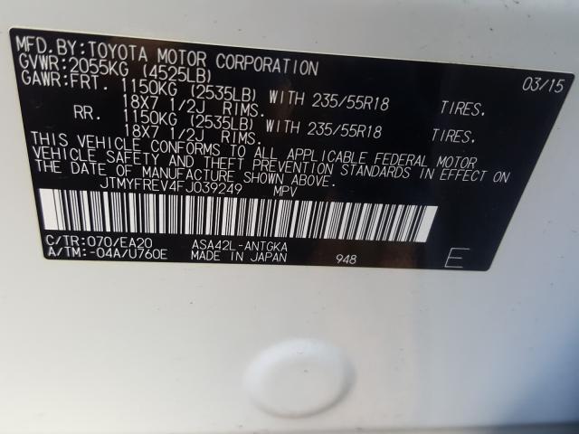 2015 TOYOTA RAV4 LIMIT JTMYFREV4FJ039249