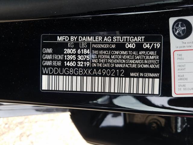 2019 MERCEDES-BENZ S 560 4MAT WDDUG8GBXKA490212