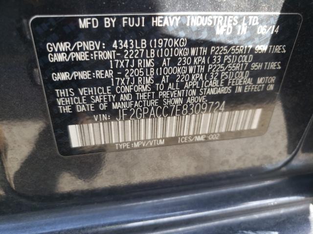 2014 SUBARU XV CROSSTR JF2GPACC7E8309724