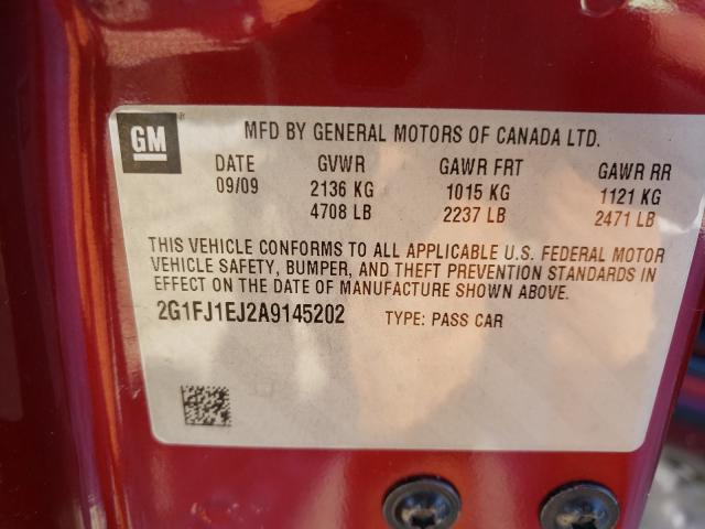 2010 CHEVROLET CAMARO SS 2G1FJ1EJ2A9145202