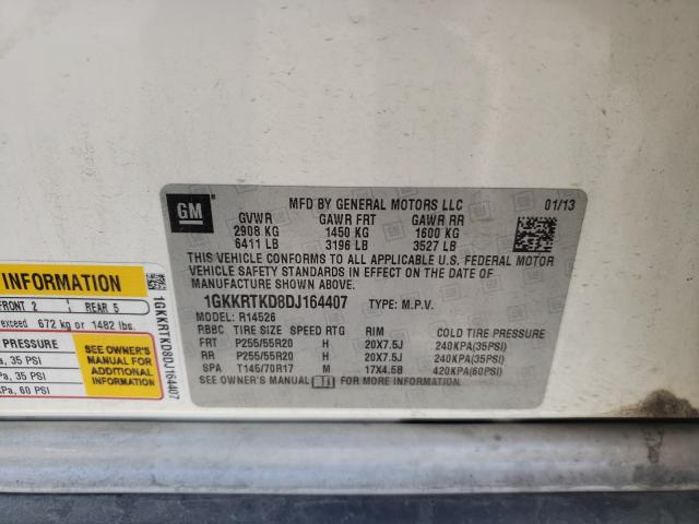 2013 GMC ACADIA 1GKKRTKD8DJ164407