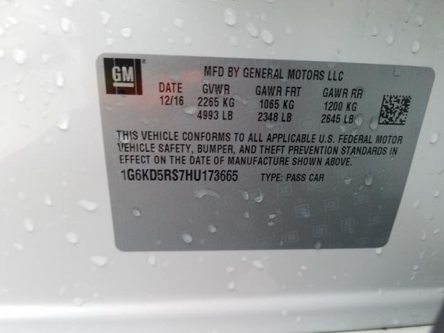 2017 CADILLAC CT6 LUXURY 1G6KD5RS7HU173665