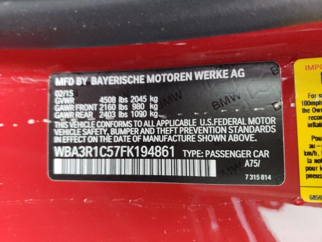 2015 BMW 435 I WBA3R1C57FK194861