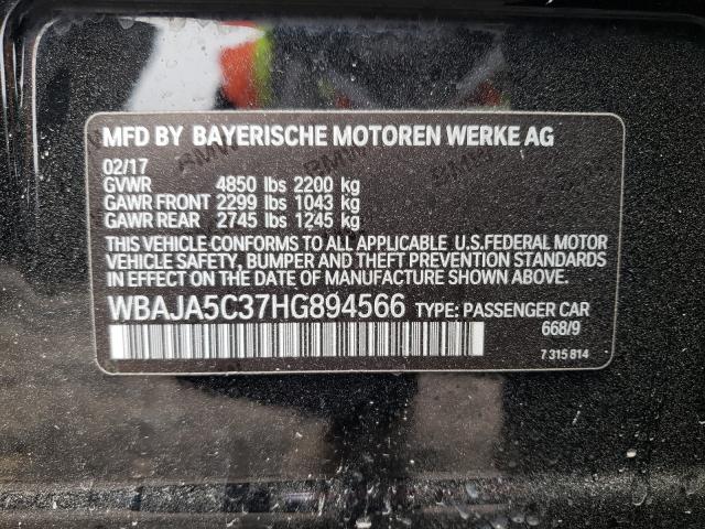 2017 BMW 530 I WBAJA5C37HG894566