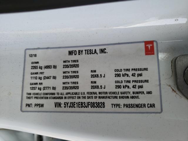 2018 TESLA MODEL 3 5YJ3E1EB3JF083828