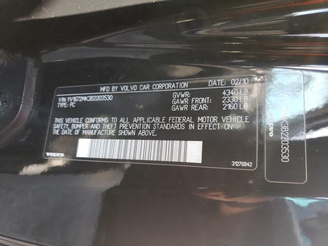 2011 VOLVO C30 T5 YV1672MK3B2203530