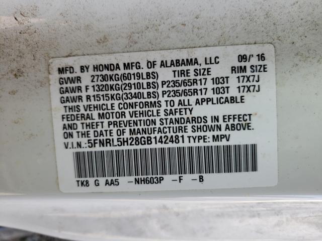 2016 HONDA ODYSSEY LX 5FNRL5H28GB142481