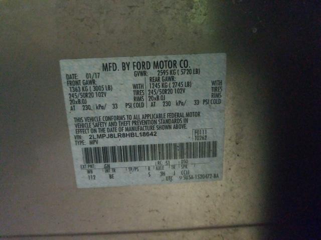 2017 LINCOLN MKX RESERV 2LMPJ8LR8HBL18642