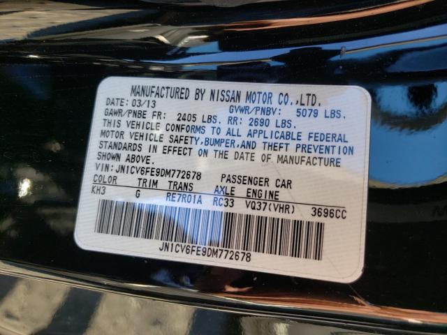 2013 INFINITI G37 SPORT JN1CV6FE9DM772678