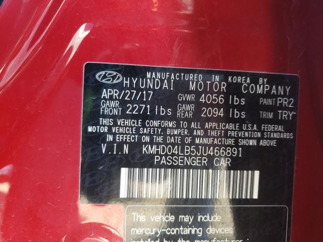2018 HYUNDAI ELANTRA SP KMHD04LB5JU466891