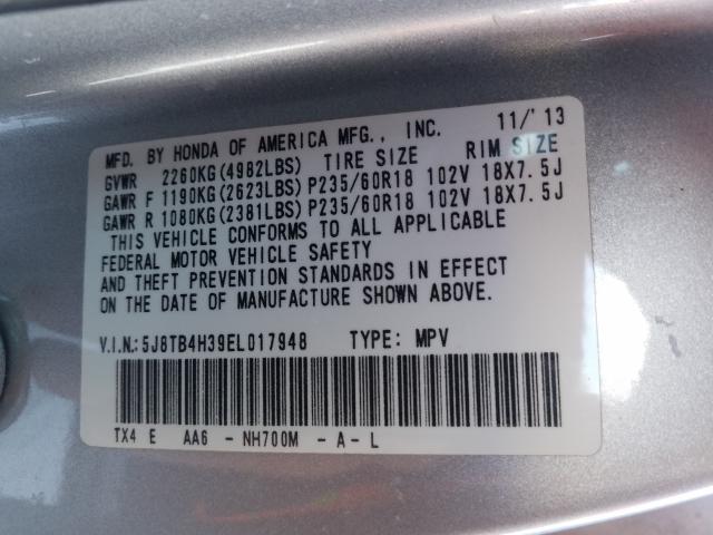 2014 ACURA RDX 5J8TB4H39EL017948