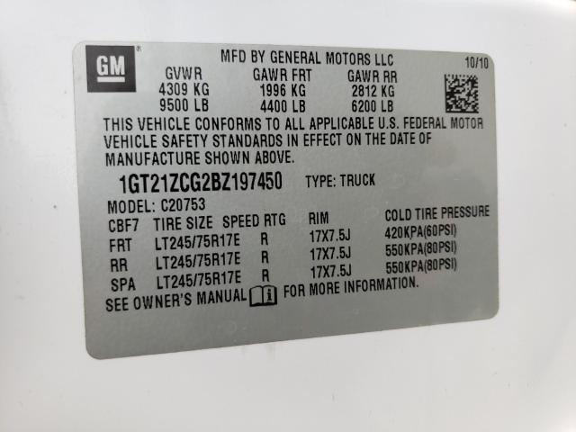 2011 GMC SIERRA C25 1GT21ZCG2BZ197450