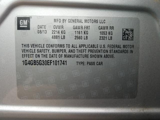 1G4GB5G30EF101741 Buick Lacrosse