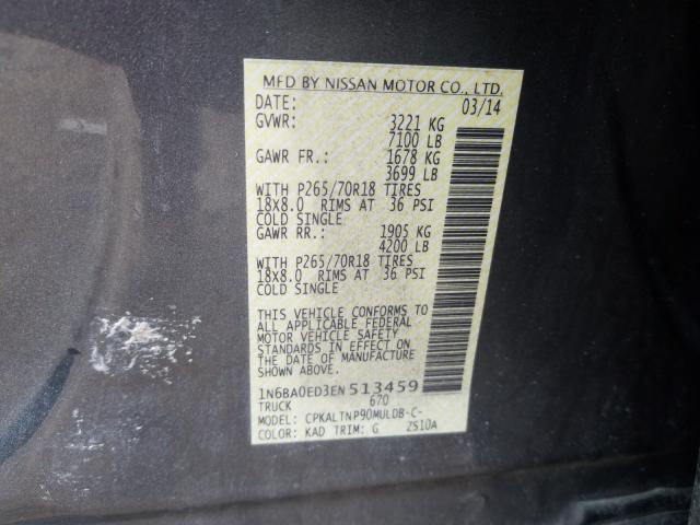 2014 NISSAN TITAN S 1N6BA0ED3EN513459