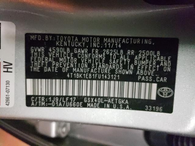 2015 TOYOTA AVALON XLE 4T1BK1EB1FU143121