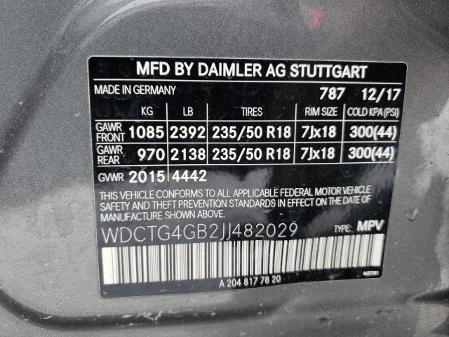 2018 MERCEDES-BENZ GLA 250 4M WDCTG4GB2JJ482029