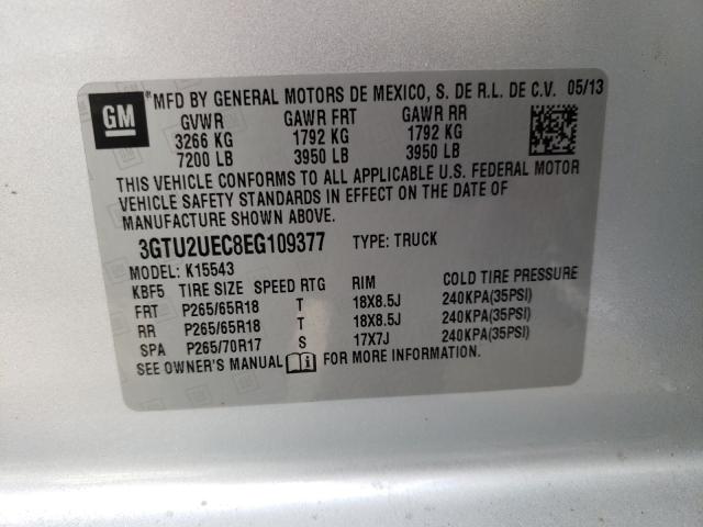 2014 GMC SIERRA K15 3GTU2UEC8EG109377