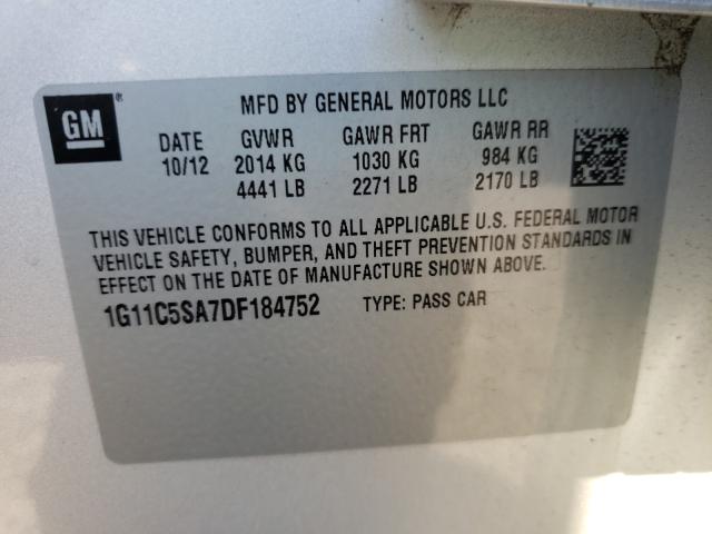 2013 CHEVROLET MALIBU 1LT - 1G11C5SA7DF184752