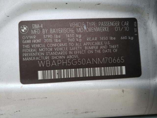 2010 BMW 328 I SULE WBAPH5G50ANM70665