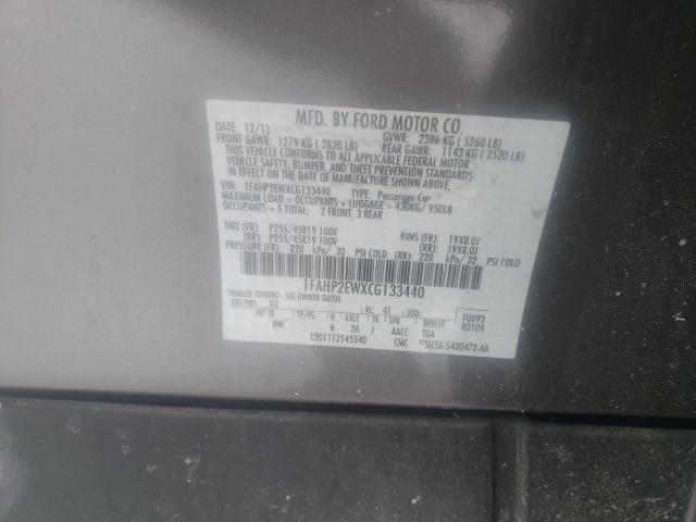 2012 FORD TAURUS SEL 1FAHP2EWXCG133440