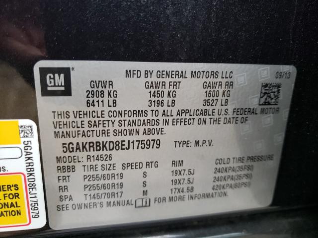 2014 BUICK ENCLAVE 5GAKRBKD8EJ175979