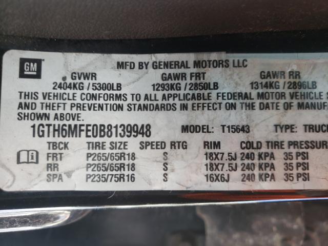 2011 GMC CANYON SLE 1GTH6MFE0B8139948