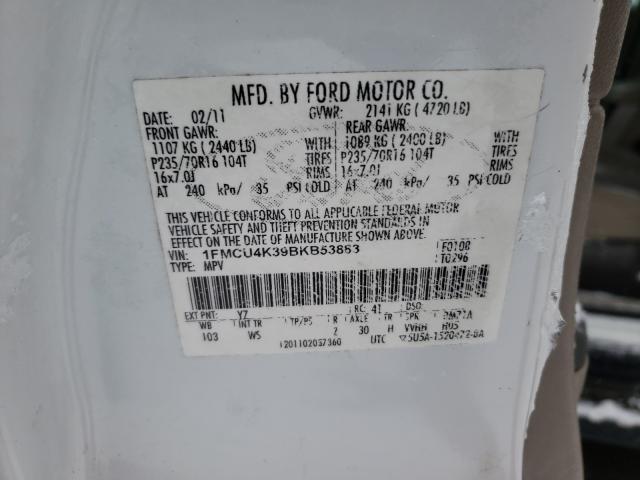 2011 FORD ESCAPE HYB 1FMCU4K39BKB53883