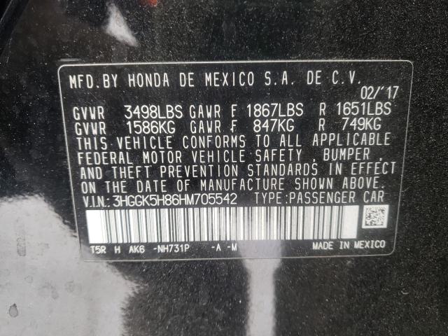 2017 HONDA FIT EX 3HGGK5H86HM705542