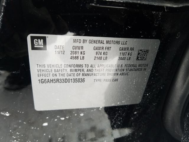 2013 CADILLAC ATS LUXURY 1G6AH5R33D0135036