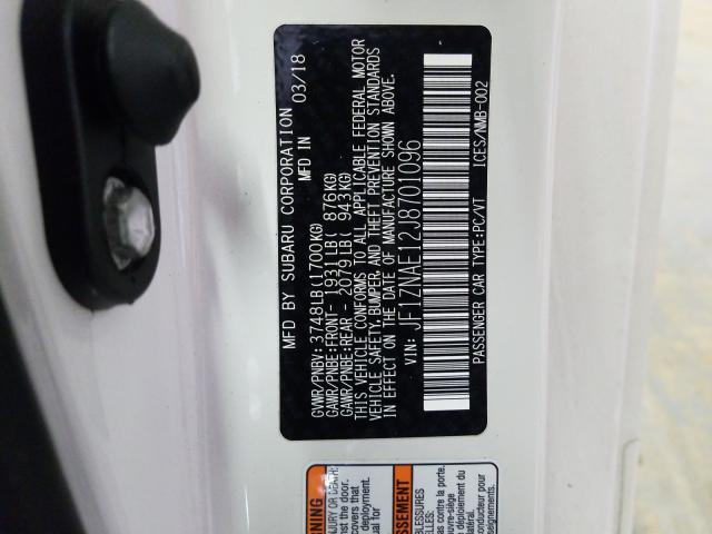 2018 TOYOTA 86 GT JF1ZNAE12J8701096