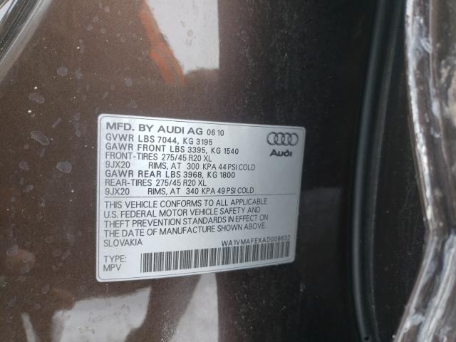 2010 AUDI Q7 PRESTIG WA1VMAFEXAD008632