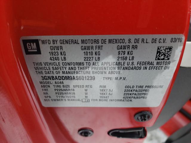 2010 CHEVROLET HHR SS 3GNBADDM9AS601239