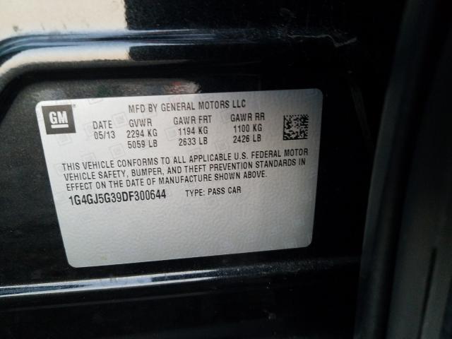 2013 BUICK LACROSSE T 1G4GJ5G39DF300644