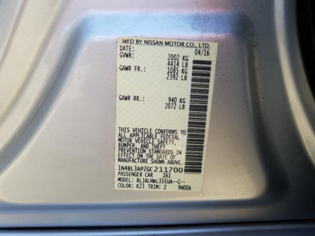 2016 NISSAN ALTIMA 3.5 1N4BL3AP2GC211700