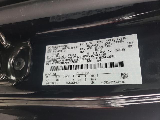 2019 FORD F-150 1FTEX1EB5KKD35893