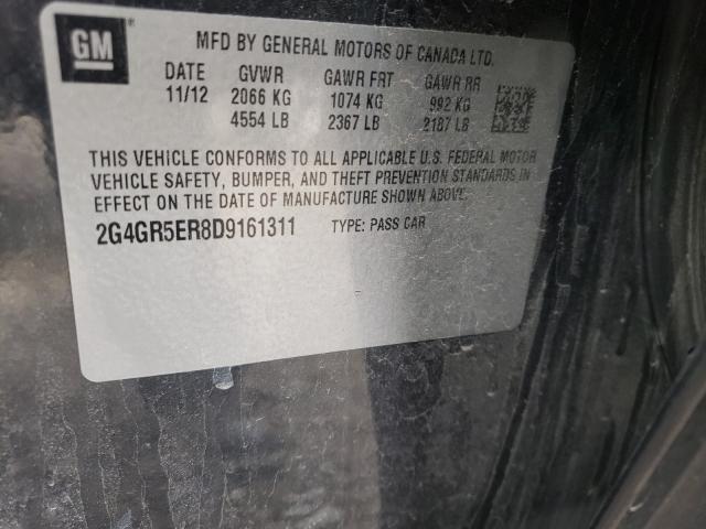 2013 BUICK REGAL 2G4GR5ER8D9161311