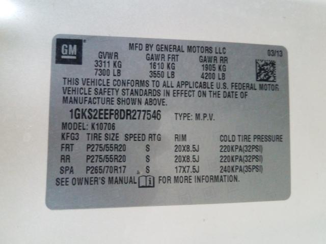 2013 GMC YUKON SLT 1GKS2EEF8DR277546