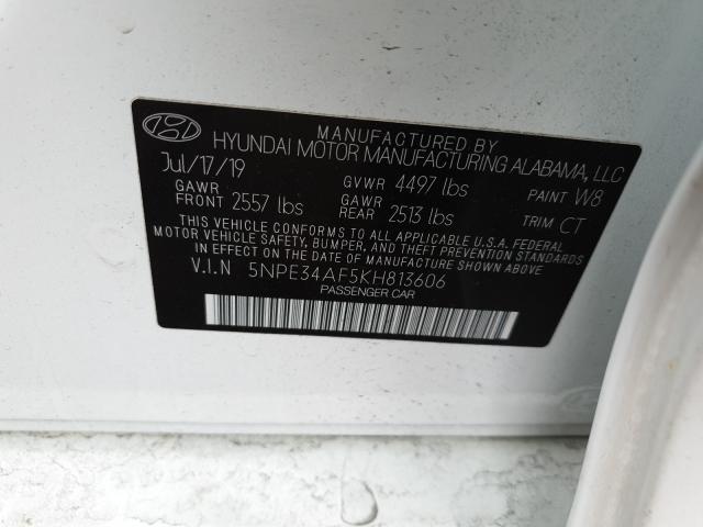 2019 HYUNDAI SONATA LIM 5NPE34AF5KH813606